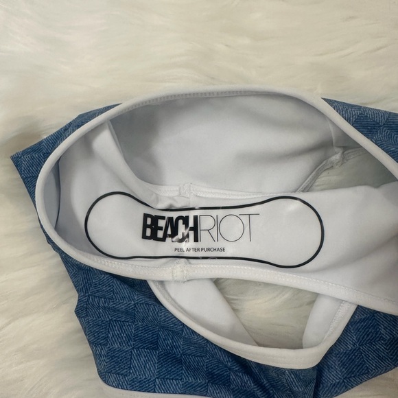 Beach Riot Size Small Medium Blue Denim Daze 2 Piece Bikini Hester Bottoms ONLY - Picture 5 of 6